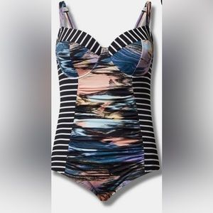 Torrid Slim Fix Underwire One Piece Swimsuit - Size 2 D/DD